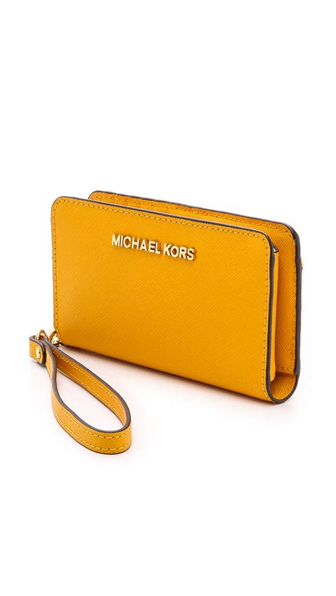 michael kors wallet yellow|Michael Kors yellow wallet women.